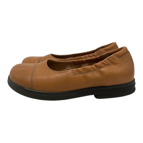 Birkenstock Footprints Brown Tan Leather Slip On Comfort Shoes Women’s 36.5 - Picture 2 of 14